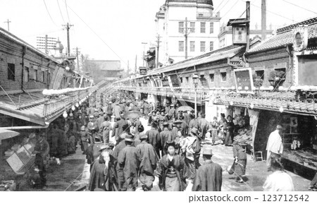 Old photo, 1918-1923, Nakamise Street, Asakusa, Tokyo Old photo, 1918-1923, Nakamise Street, Asakusa, Tokyo 123712542