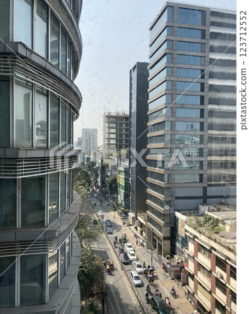 孟加拉發展中國家的達卡城市景觀 123712552
