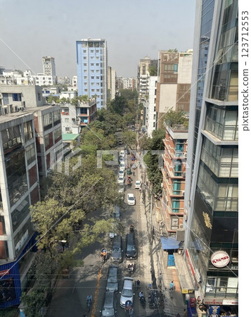 Dhaka cityscape in the developing country of Bangladesh 123712553