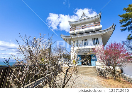 常滑市、城山公園、大野城複製塔 123712650