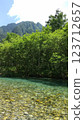 Spectacular views! The beautiful Azusa River and blue skies [Kamikochi, Nagano Prefecture] 123712657