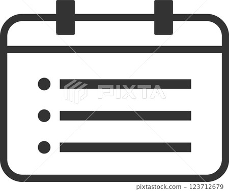 Simple calendar illustration vector icon with text 123712679