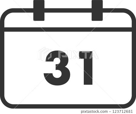 簡單的 31 日曆插圖向量圖標 簡單的 31 日曆插圖向量圖標 123712681