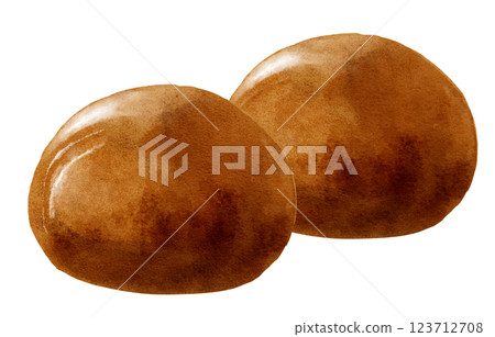 紅糖包子的質樸水彩畫 紅糖包子的質樸水彩畫 123712708