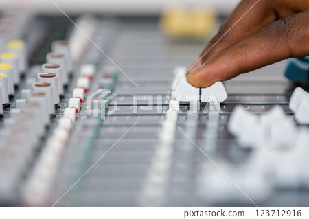 dj mixer console for sound mixer console 123712916