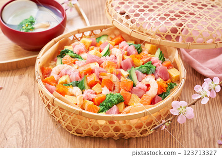 Spring Chirashi Sushi - For Girls' Festival and other celebrations 123713327