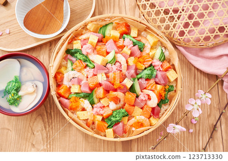 Spring Chirashi Sushi - For Girls' Festival and other celebrations 123713330