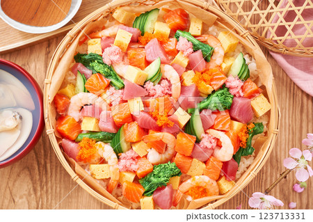 Spring Chirashi Sushi - For Girls' Festival and other celebrations 123713331
