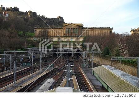 View of Edinburgh Waverley Station 123713608