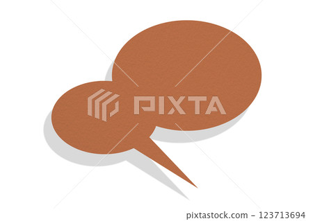 Brown paper speech bubbles separated on transparent background Brown paper speech bubbles separated on transparent background 123713694