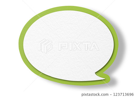 Green paper speech bubbles separate on transparent background Green paper speech bubbles separate on transparent background 123713696