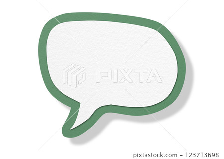 Green paper speech bubbles separate on transparent background Green paper speech bubbles separate on transparent background 123713698