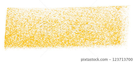Separate yellow crayon brush strokes on transparent background. 123713700