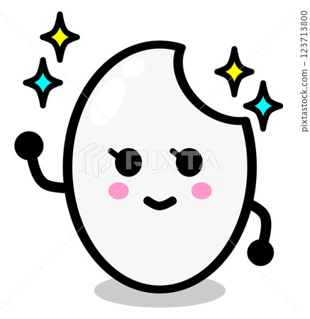 An illustration of delicious new rice, the staple food of Japanese cuisine 123713800