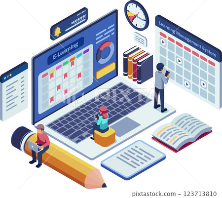Isometric Learning Management System with Online Course Scheduling 123713810