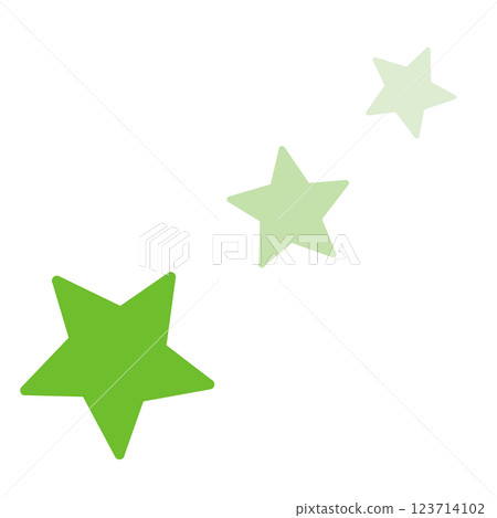 Illustration of green large and small stars lined up Illustration of green large and small stars lined up 123714102