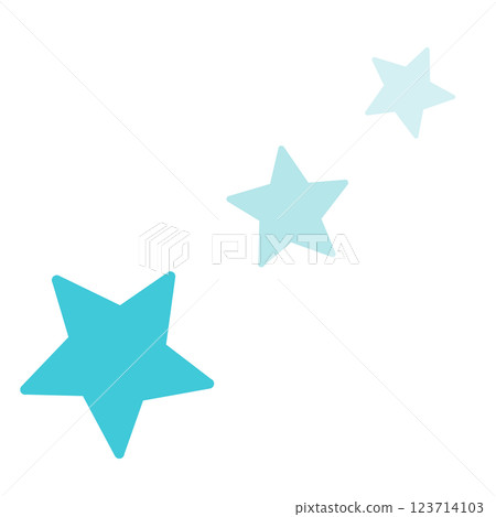 Illustration of light blue stars lined up in large and small sizes Illustration of light blue stars lined up in large and small sizes 123714103