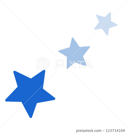 Illustration of blue stars lined up in a row Illustration of blue stars lined up in a row 123714104
