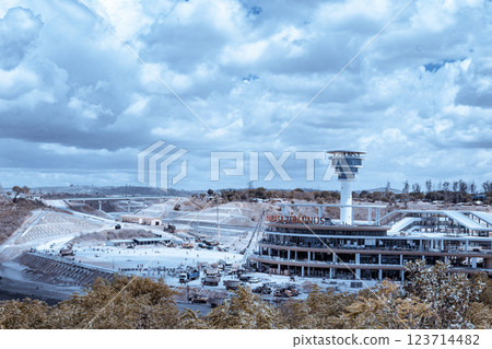 Mombasa Nairobi Standard Gauge Railway, completed in 2017, was built as the first phase of the Kenya Standard Gauge Railway. It is a standard gauge railway in Kenya that connects the large Indian Ocea 123714482