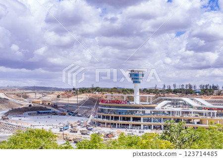 Mombasa Nairobi Standard Gauge Railway, completed in 2017, was built as the first phase of the Kenya Standard Gauge Railway. It is a standard gauge railway in Kenya that connects the large Indian Ocea 123714485