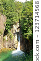 Spectacular views! Beautiful summer greenery and Ushigataki Falls [Kakizore Valley, Nagano Prefecture] 123714568
