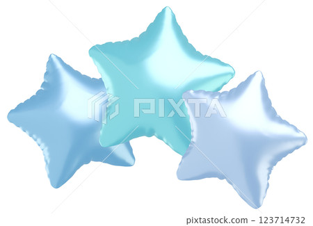 3D圖_星形氣球_淺藍色 123714732
