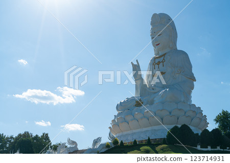 Wat Huay Pla Kang in Chiang Rai, Thailand Wat Huay Pla Kang in Chiang Rai, Thailand 123714931