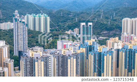 Feb 23 2025 the Urban Cityscape with High-Rise Buildings Surrounded 123715348
