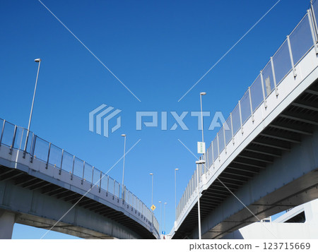 View of the Metropolitan Expressway from Tsunoribashi Bridge | Ariake View of the Metropolitan Expressway from Tsunoribashi Bridge | Ariake 123715669