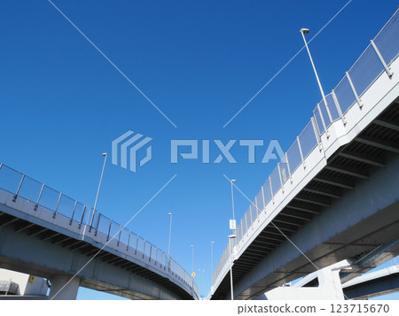 View of the Metropolitan Expressway from Tsunoribashi Bridge | Ariake View of the Metropolitan Expressway from Tsunoribashi Bridge | Ariake 123715670