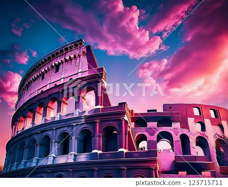 羅馬競技場風格插圖 123715711