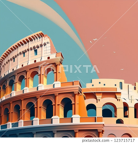 羅馬競技場風格插圖 羅馬競技場風格插圖 123715717