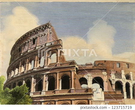 羅馬競技場風格插圖 羅馬競技場風格插圖 123715719