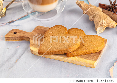 Sweet ginger cookies for snack Sweet ginger cookies for snack 123715850