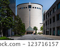 Cylindrical building 123716157