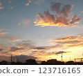 Sky dyed in sunset 123716165