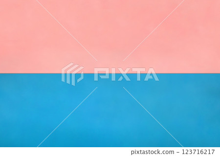 鮭魚粉紅色和藍色的紙張分為上下兩部分 123716217