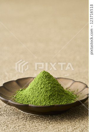 Matcha and green tea on a plate Matcha and green tea on a plate 123716518