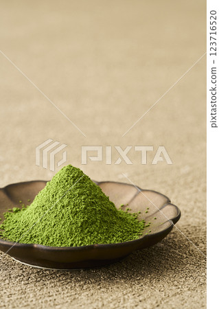 Matcha and green tea on a plate Matcha and green tea on a plate 123716520