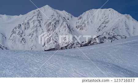 Ski resort slope scenery Hakuba Iwatake Snow Field 123716837