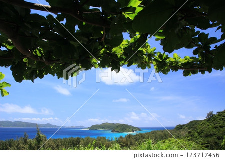 Zamami Island, blue sea, summer scenery 123717456