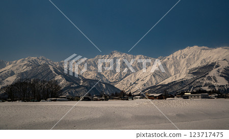 Winter in the Northern Alps, Mount Goryu, Hakuba Village, Nagano Prefecture 123717475