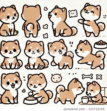Shiba Inu illustration 123718108