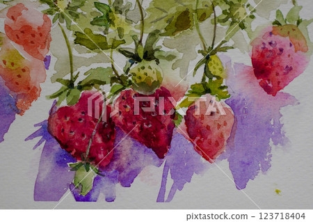 Strawberries and fruits 123718404
