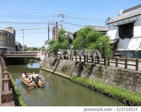 The streetscape along the Ono River in Sawara, Katori City, and a boat tour of the Little Edo Sawara Boat Tour (near Tadataka Bridge) The streetscape along the Ono River in Sawara, Katori City, and a boat tour of the Little Edo Sawara Boat Tour (near Tadataka Bridge) 123718525