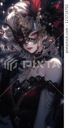 Beautiful woman wearing a mask Beautiful woman wearing a mask 123718702