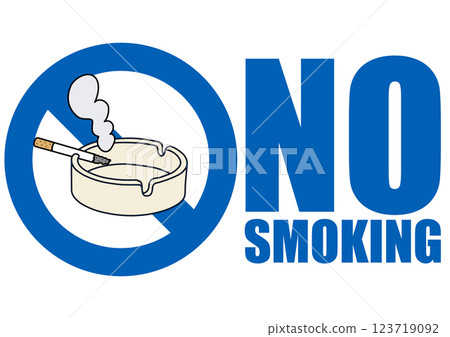 Illustration of a signboard - No Smoking - 123719092