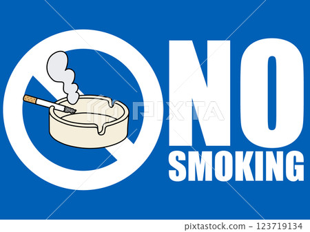 Illustration of a signboard - No Smoking - 123719134
