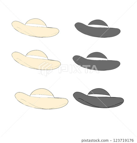 Wide brim hat set, gray, fashion 123719176