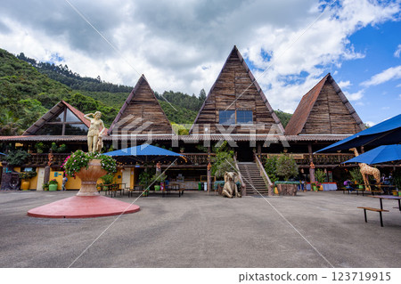 Biopark Wakata Dining area, Jaime Duque Park, Metropolitan Area of Bogota, Colombia. 123719915